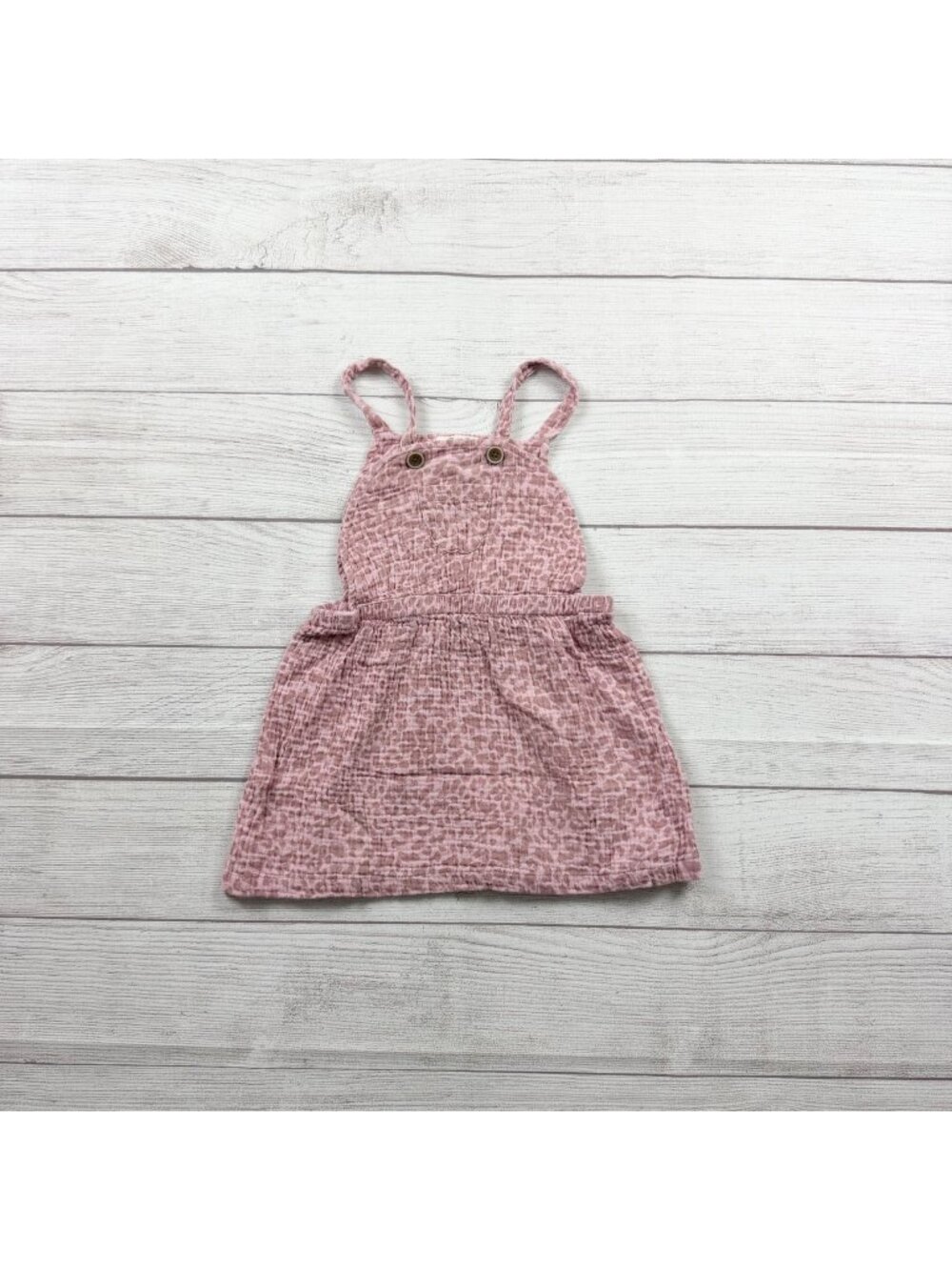 Jessica Simpson Toddler Girl Dress Animal Print Jumper Sleeveless Pinafore 4T